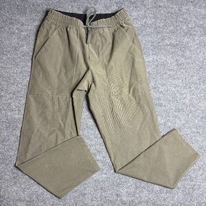 Lululemon Pants Men Medium Green Bowline Utilitech Ankle Drawstring M5A97S Flaws